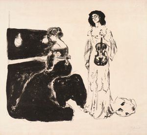 Violinkonzert (Eva Mudocci und Bella Edvards) von Edvard Munch