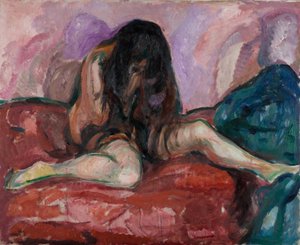 Weinende Nackte von Edvard Munch