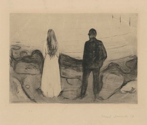 Zwei Menschen (Die Einsamen) von Edvard Munch