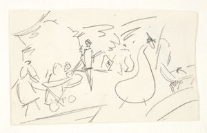Kompositionsstudie für das Langelinie-Bild von Edvard Weie