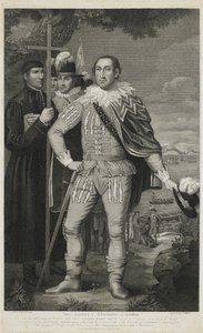 Landung von Christoph Kolumbus, graviert von David Edwin
