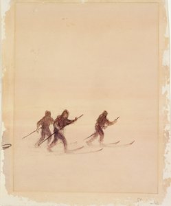 Männer auf Skiern