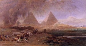 Eine Karawane von einem Sandsturm überrascht, Ägypten von Edward Angelo Goodall