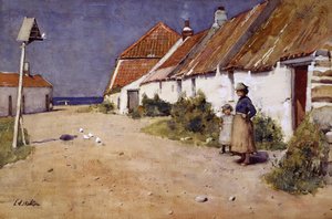 Strandhäuser mit Taubenschlag von Edward Arthur Walton