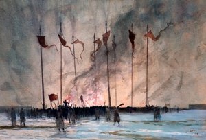 Begräbnis der Opfer der Russischen Revolution von Edward Barnard Lintott
