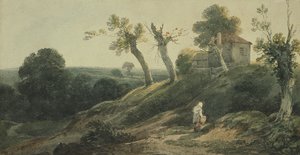 Landschaft mit einem Cottage von Edward Bird
