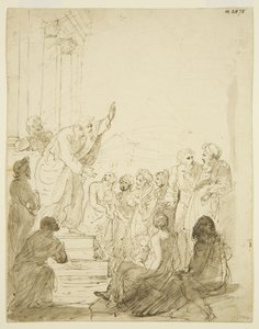 Originalskizze für das Altarbild in St. Pauls von Edward Bird