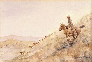 Pferde zusammentreiben von Edward Borein