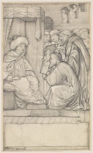 Chaucers Erzählung des Rechtsgelehrten - Entwurf von Edward Burne Jones