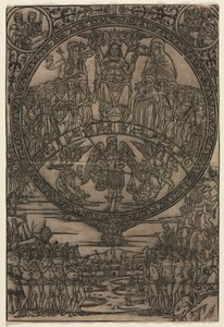 Das Jüngste Gericht in Anwesenheit der Heiligen und des Erzengels Michael