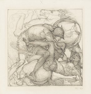 Aeneas tötet Mezentius von Edward Coley Burne-Jones