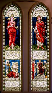 Nächstenliebe und Tapferkeit (David klagend und David getröstet), ca. 1896 von Edward Burne Jones