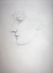 Studie eines Kopfes - Bessie Keane, um 1893 von Edward Coley Burne Jones