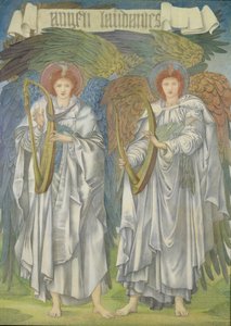 Angeli Laudantes, ca. 1887 (Entwurf für ein Fenster in der Kathedrale von Salisbury, auch für Wandteppiche) von Edward Burne Jones
