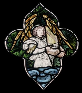 Engel mit Orgel (1876) von Edward Burne Jones