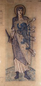 Fortitude: Entwurf für ein Buntglasfenster in der St. Cuthbert Kirche, Newcastle, ca. 1896