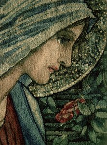 Das Gesicht der Jungfrau Maria (Detail) von Edward Burne Jones