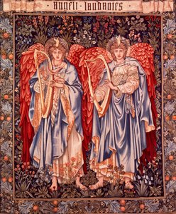 Angeli Laudantes (Wandteppich) von Edward Coley and Dearle John Henry Burne Jones 