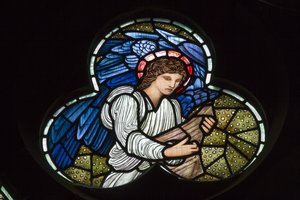 Engel mit Dulcimer, Engel Musiker (1902-1914) von Edward Coley and Dearle Burne Jones