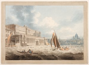 Somerset House von der Themse von Edward Dayes