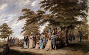Ein Spaziergang im Hyde Park, 1796 von Edward Days