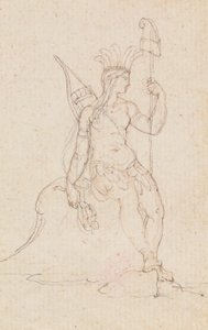 Eine Allegorie Amerikas mit der Freiheitsmütze von Edward Francis Burney