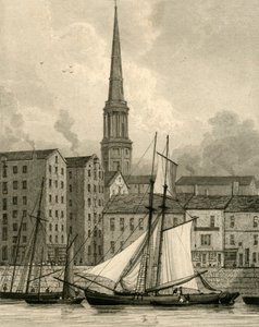 St. Georgs Kirche von den Docks, Liverpool von Edward Francis Finden