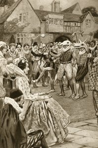 Königin Elisabeth I. wird von Narren unterhalten