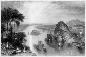 Felsen bei Colgong am Ganges, Indien, 1838