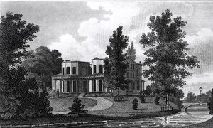 Lord Nelsons Villa in Merton, veröffentlicht 1806 von Edward Gyfford