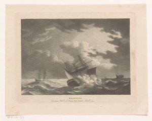 Schiffe in einem Sturm auf See von Edward Hedges