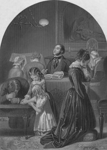 Familienandacht, um 1870 von Edward Henry Corbould