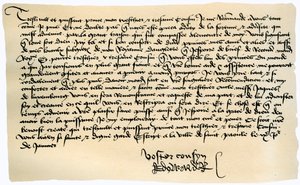 Brief von Edward IV. an Franz II., Herzog der Bretagne, 9. Januar 1471
