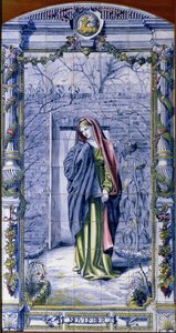 November, aus einer Serie von Fliesenpaneelen für die niederländische Küche, 1867-8
