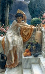 Auf den Tempelstufen von Edward John Poynter