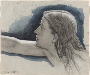 Studie eines jungen Mannes mit ausgestrecktem rechten Arm von Edward John Poynter