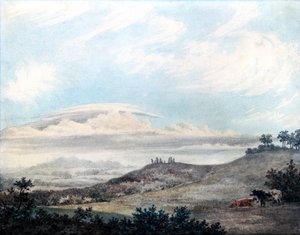 Landschaft mit späteren Wolkenstudien von Luke Howard (1772-1864) ca. 1808-11