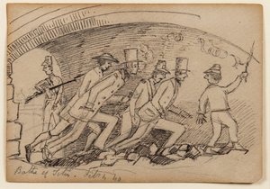 Bäder des Titus, 1840 von Edward Lear