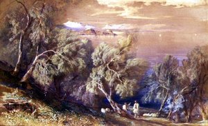 Korfu von oben dem Dorf Analipsis von Edward Lear