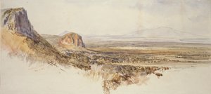 Ferne Ansicht von Borghetto und Partenico, Sizilien von Edward Lear