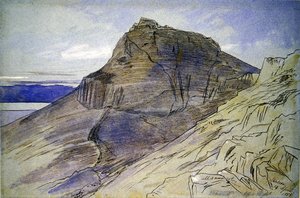 Masada am Toten Meer von Edward Lear
