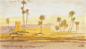 In der Nähe von Wady Halfeh, 17:30 Uhr, 6. Februar 1867 von Edward Lear
