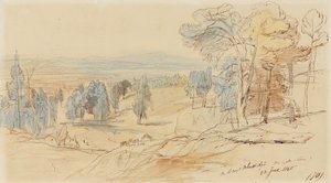 Auf dem Weg zu Achmet Aga von Castella und Chalcis, Griechenland, 23. Juni 1848 von Edward Lear
