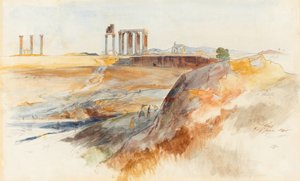 Der Tempel des Olympischen Zeus, Athen von Edward Lear