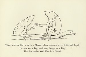 Es war ein alter Mann in einem Sumpf, dessen Manieren sinnlos und hart waren von Edward Lear