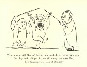 Es war ein alter Mann aus Ibreem, der plötzlich drohte zu schreien von Edward Lear