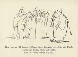 Es war eine alte Person aus China, deren Töchter Jiska und Dinah waren von Edward Lear