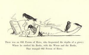 Es war eine alte Person aus Hove, die die Tiefen eines Hains frequentierte von Edward Lear