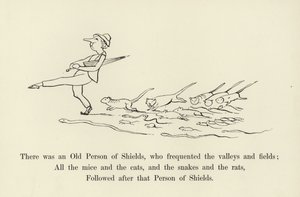 Es war eine alte Person von Shields, die die Täler und Felder besuchte von Edward Lear