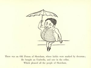 Es war eine alte Person aus Shoreham, deren Gewohnheiten durch Anstand gekennzeichnet waren von Edward Lear